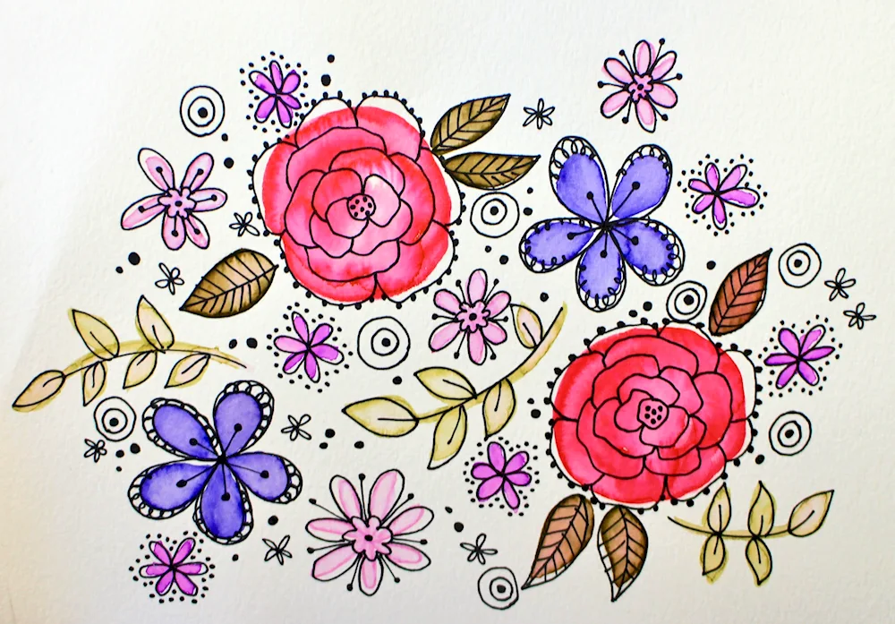 Flowers drawing.