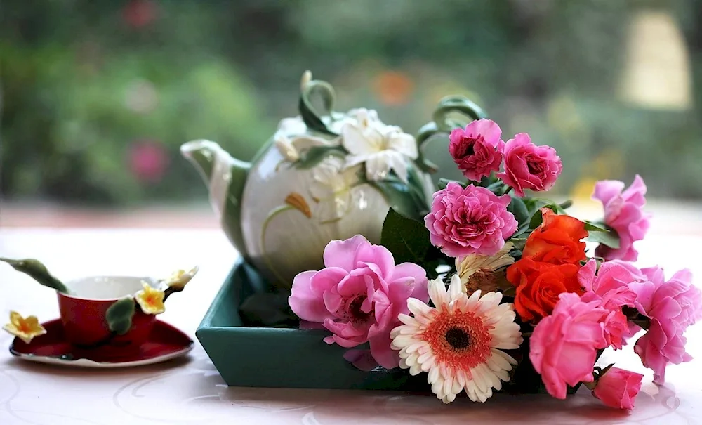 Flowers in a cup