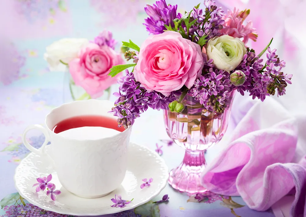 Flowers in a cup