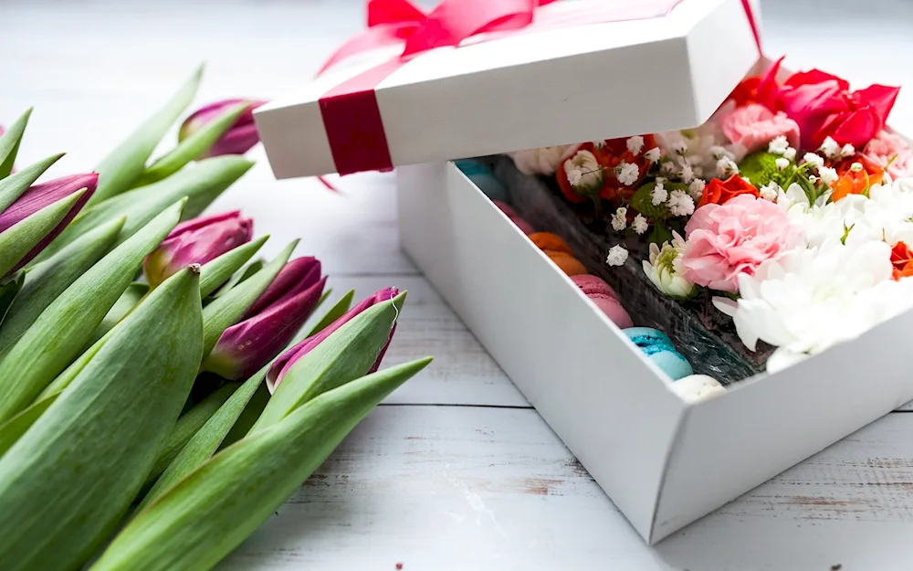 Flowers in a box