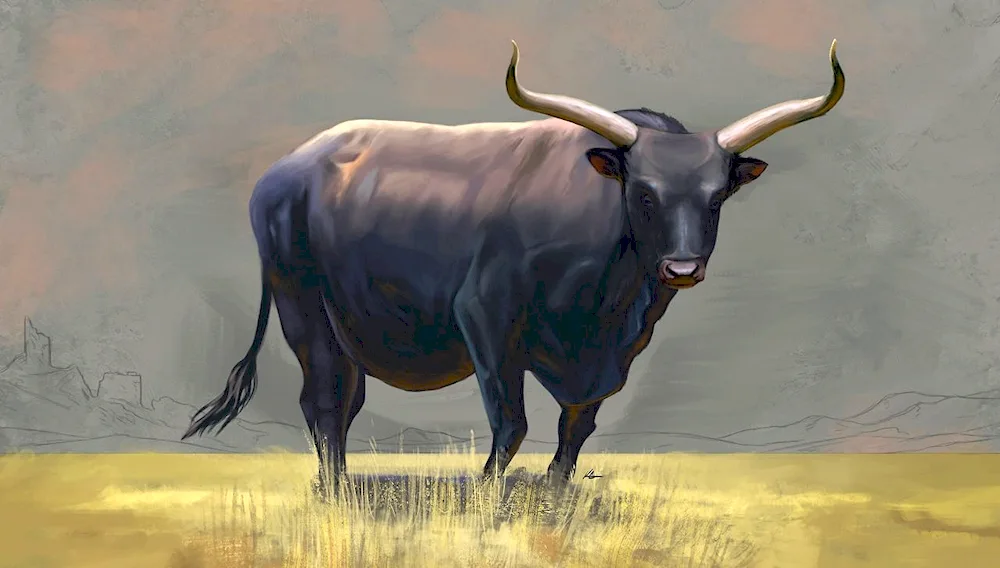 Watussi wild bull