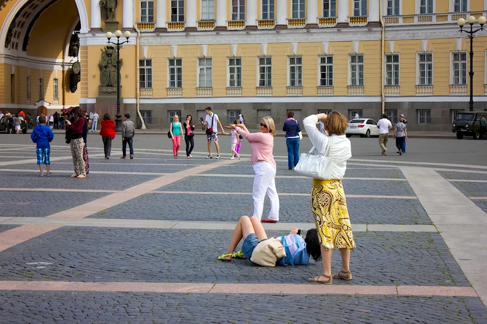 Tourists in St. Petersburg St. Petersburg