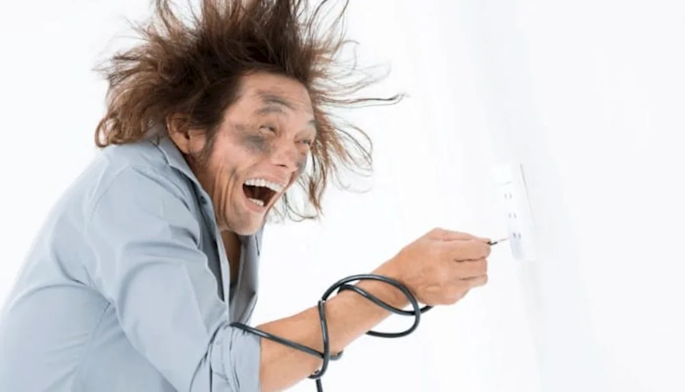 Electrified hair hair puffy