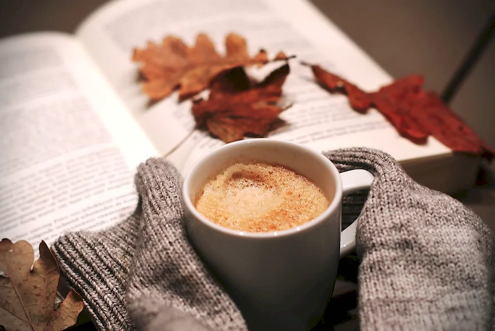 Autumn cup of coffee