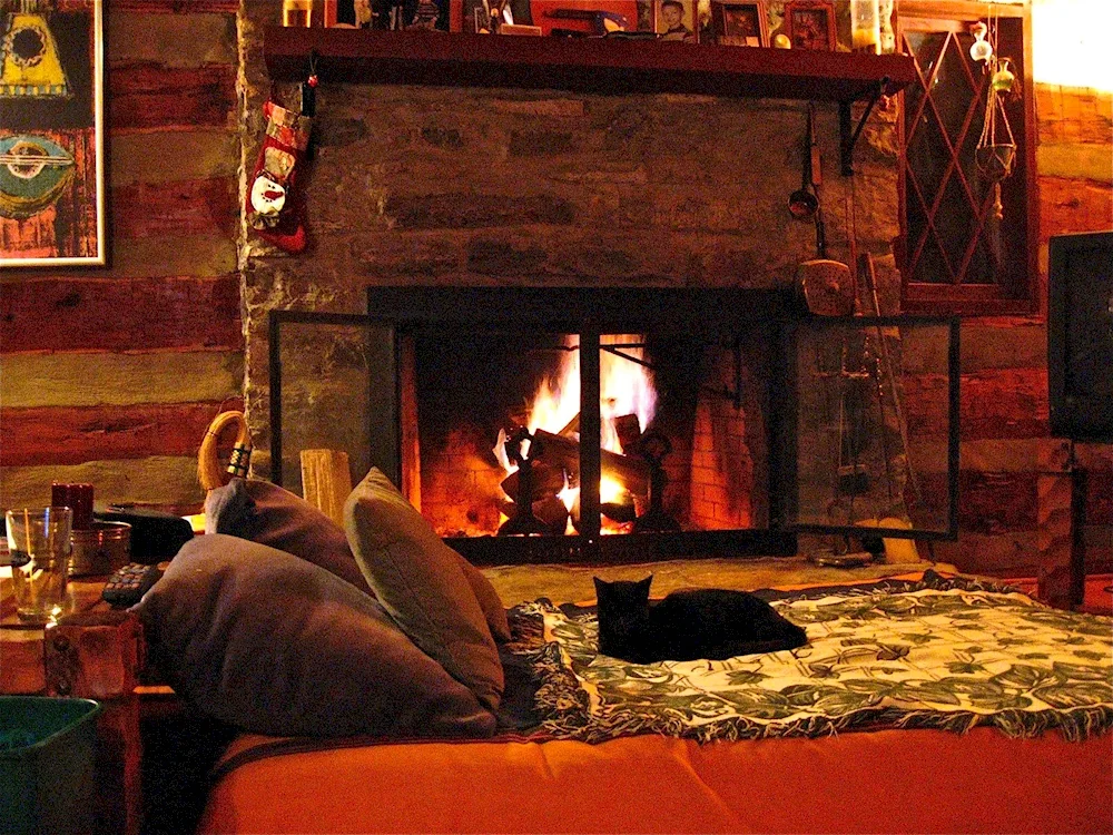 Cosy house with fireplace