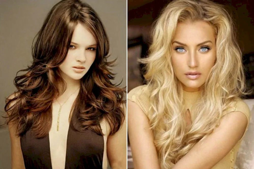 Haircut on long wavy hair