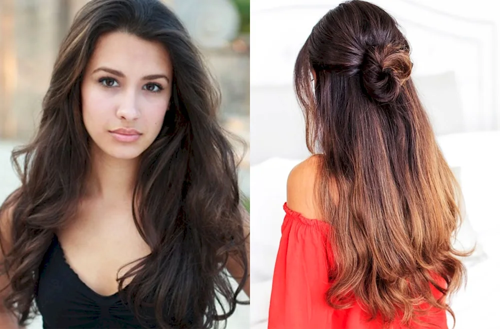 Long hair styling
