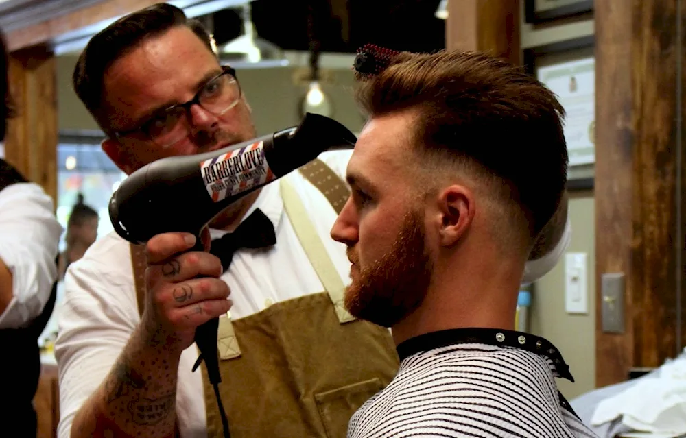 Barbershop hair styling