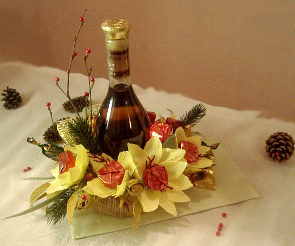 Male bouquet with cognac