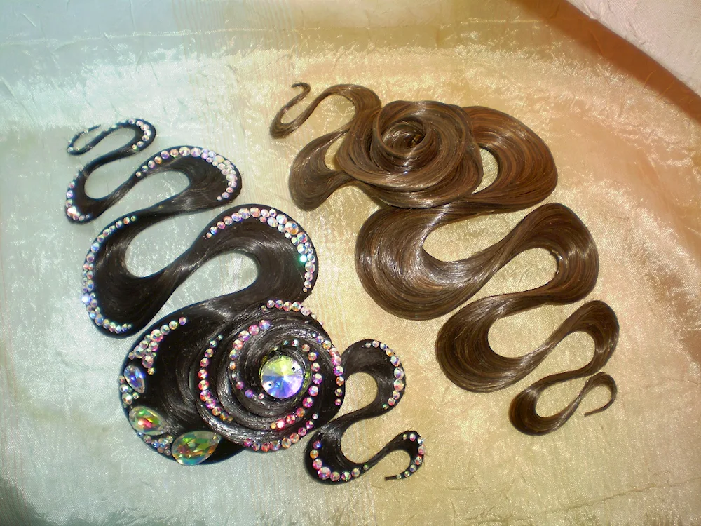 Hair jewellery for ballroom dancing