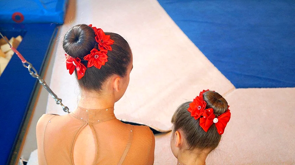 Beautiful buns for gymnastics