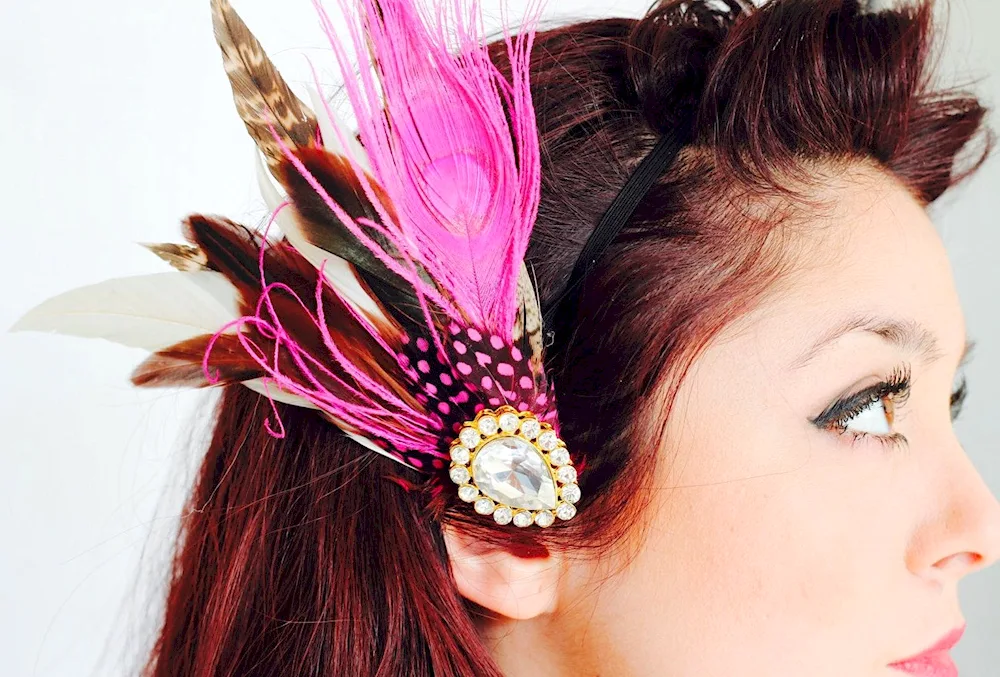 Ears with feathers