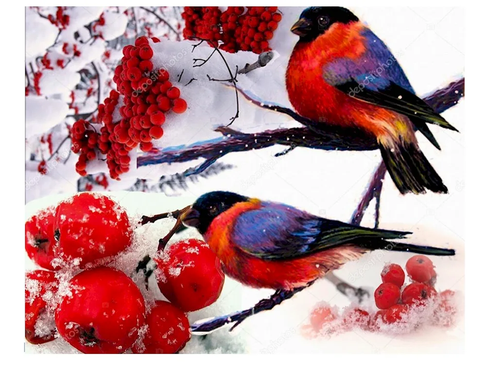 Winter mountain ash