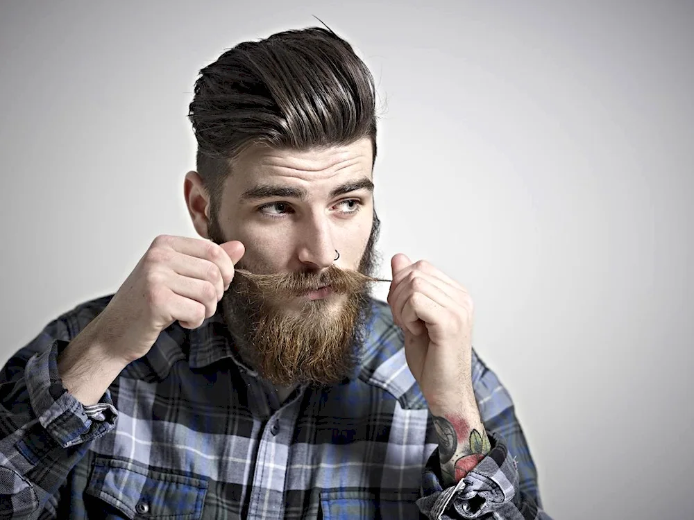 Mustache with beard