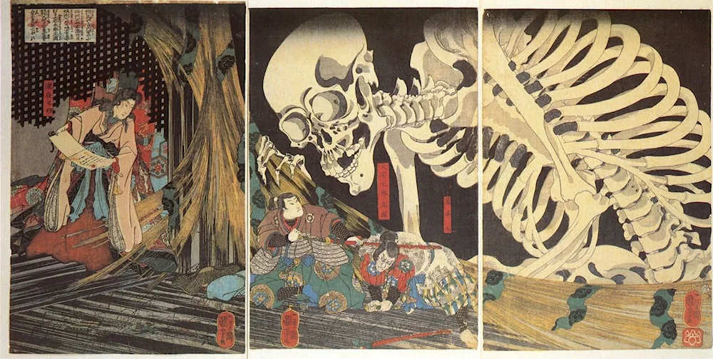 Utagawa Kuniyoshi Skeleton