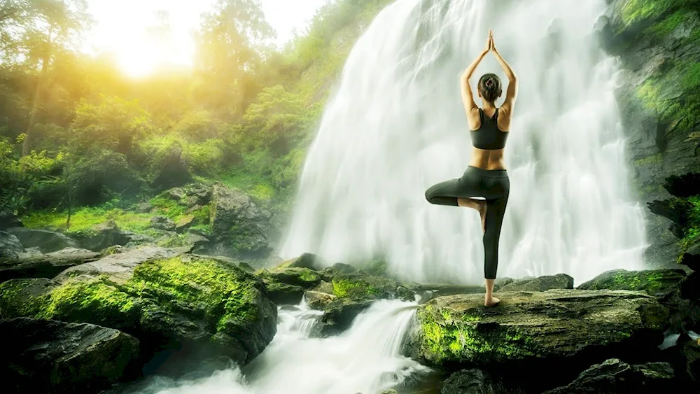 Girl meditating