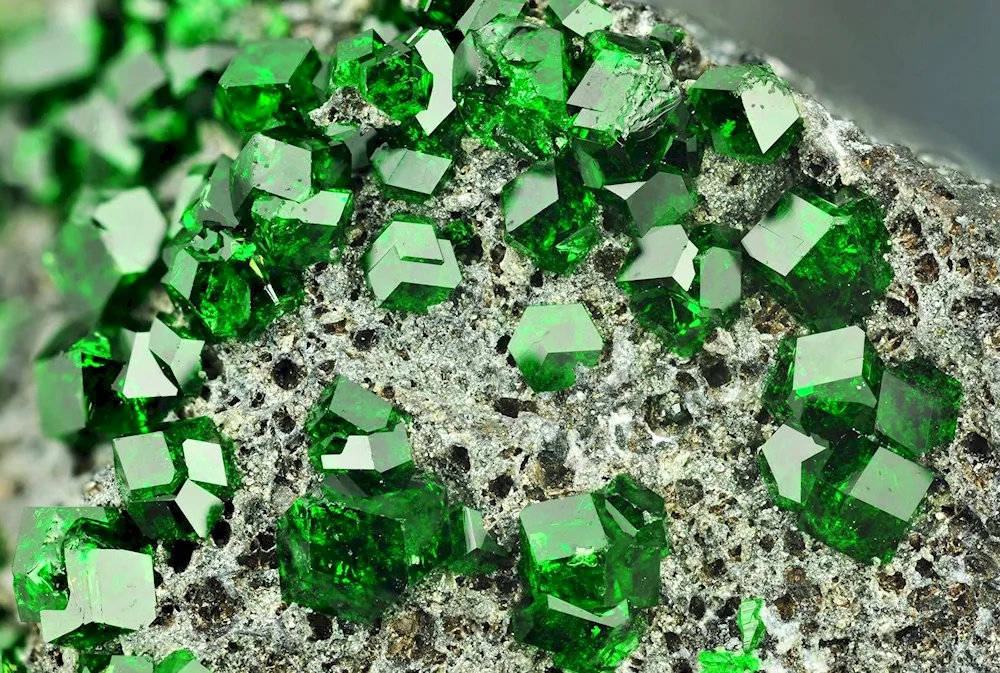 Uvarovite mineral crystal