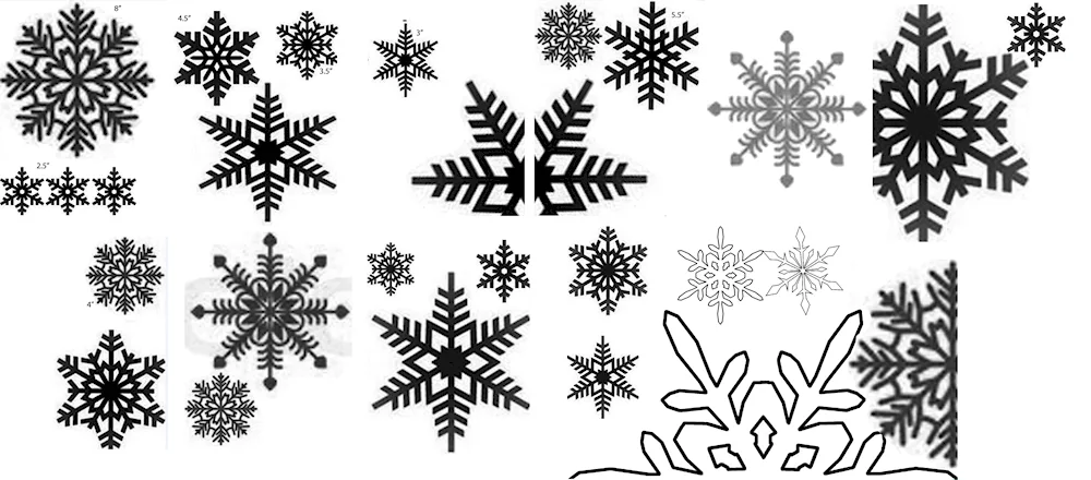 Snowflake patterns drawing
