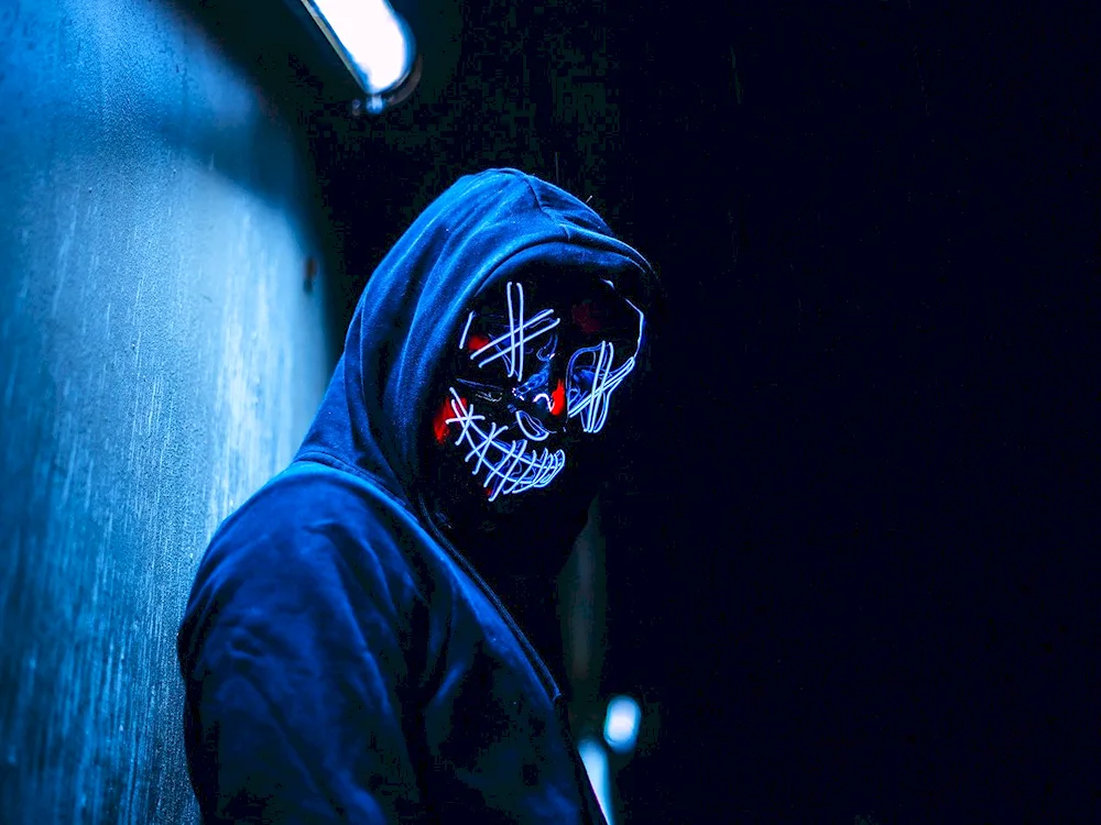 Neon mask. Doomsday Night