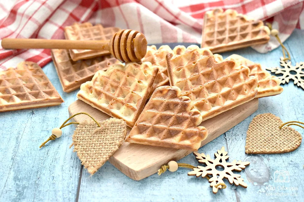 Swedish waffles on a stick