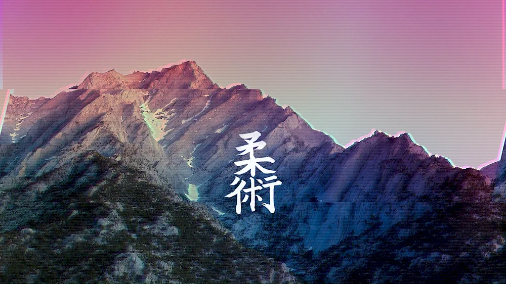 Vaporwave mountain