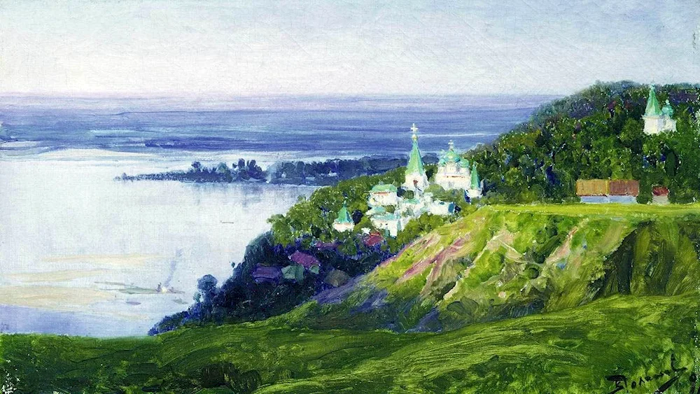 Vasily Polenov monastery over the river