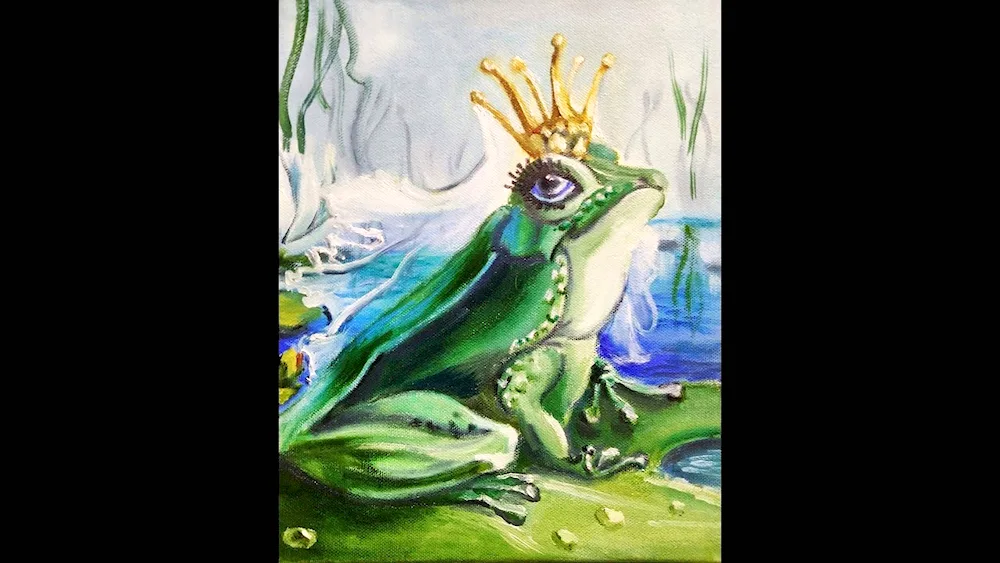 Tsarevna-frog. frog cartoon