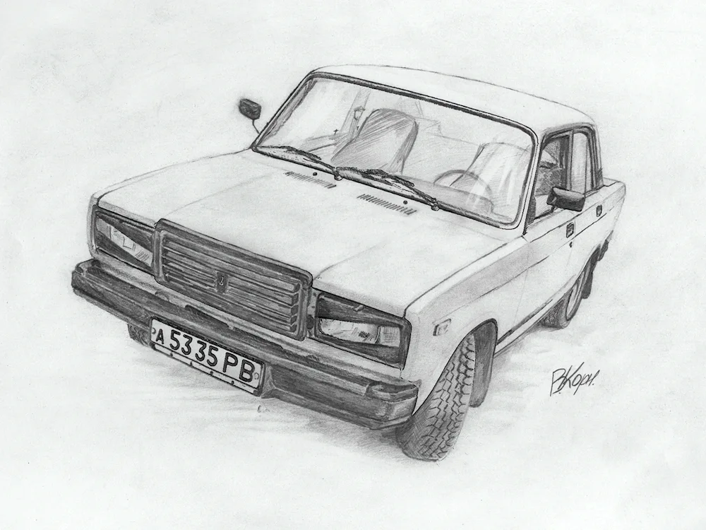 Nissan Skyline GTR 35 pencil