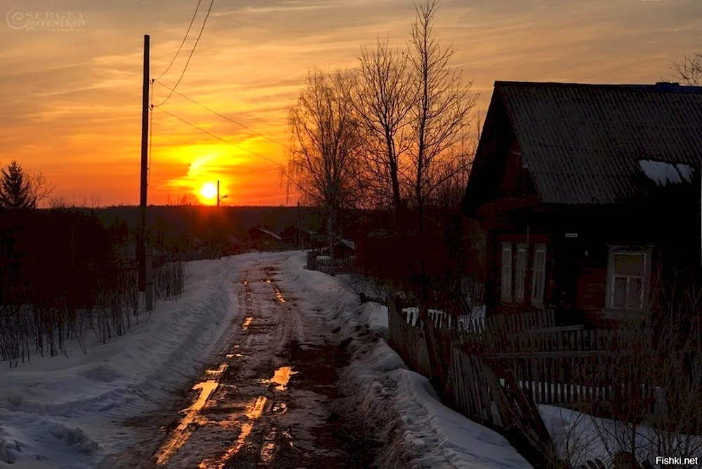 Spring sunset