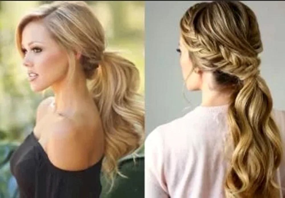 Evening ponytail hairstyle