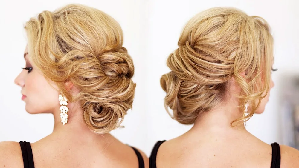 Bundle hairstyle for short hair