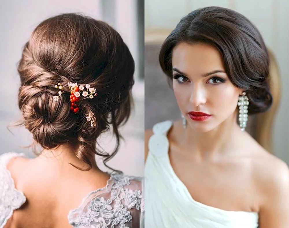 Wedding hairstyle sloppy bun