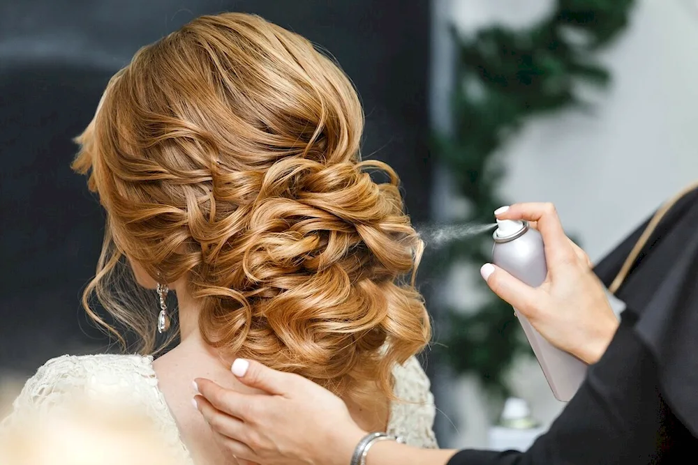 With beautiful hairstyles
