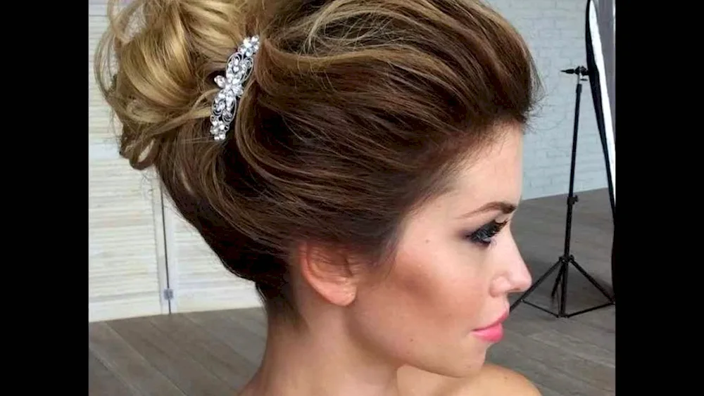 Bun hairstyles with bun at the back of the head