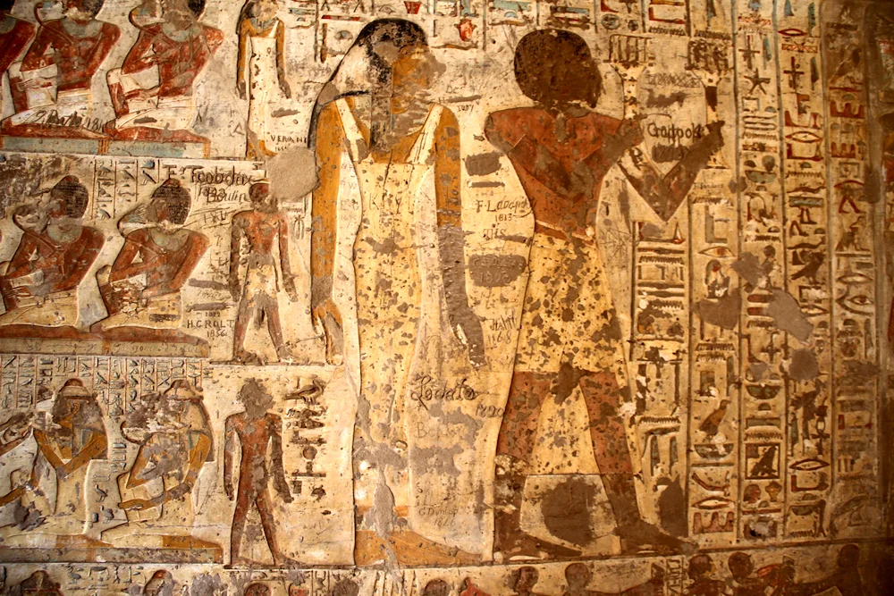 The nobles of ancient Egypt frescoes