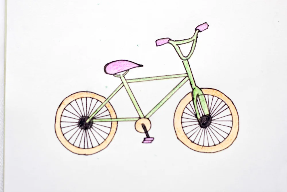 Bicycle front view vector