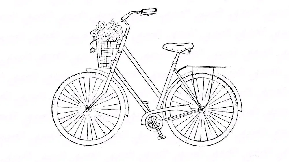 Bicycle front view vector