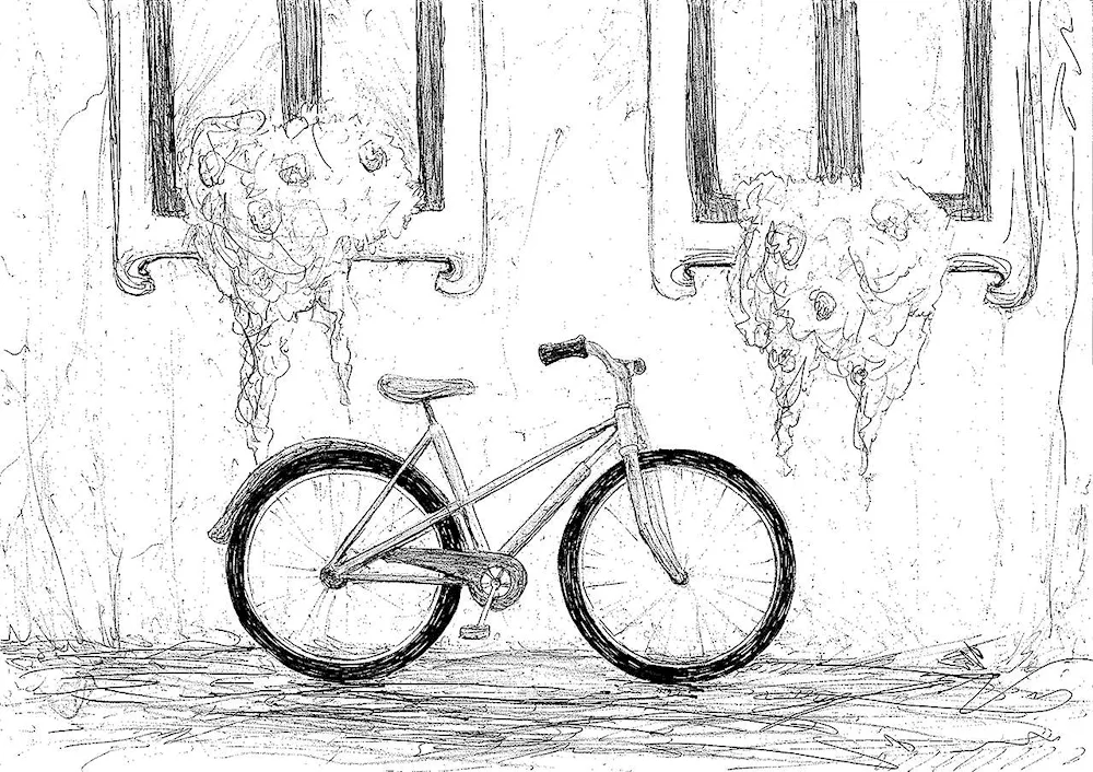 Bicycle for drawing