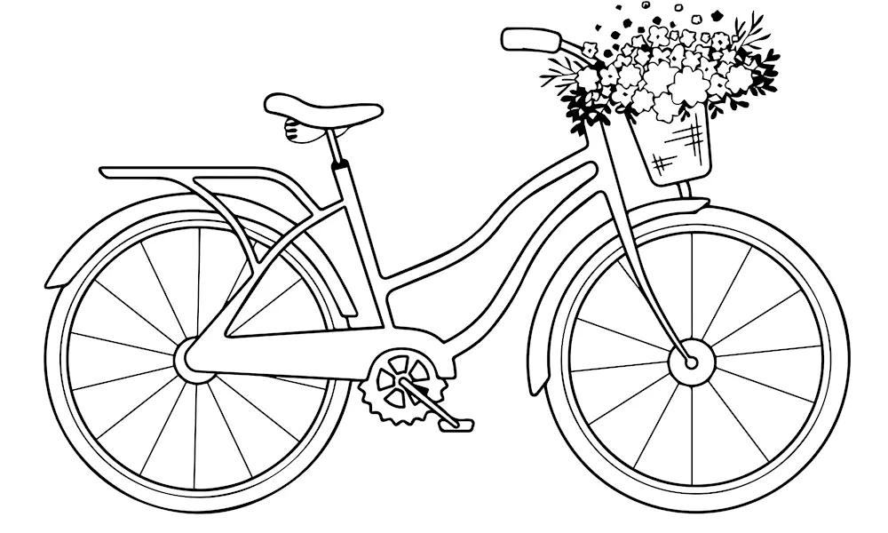 Bicycle colouring colouring