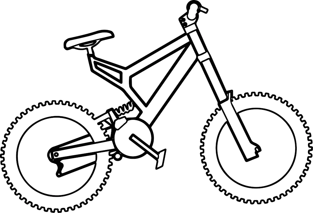 Bicycle colouring for kids