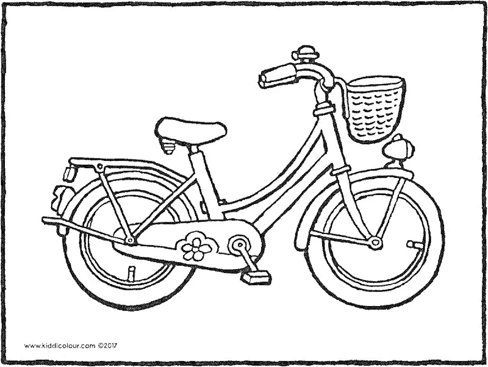 Bicycle colouring for kids