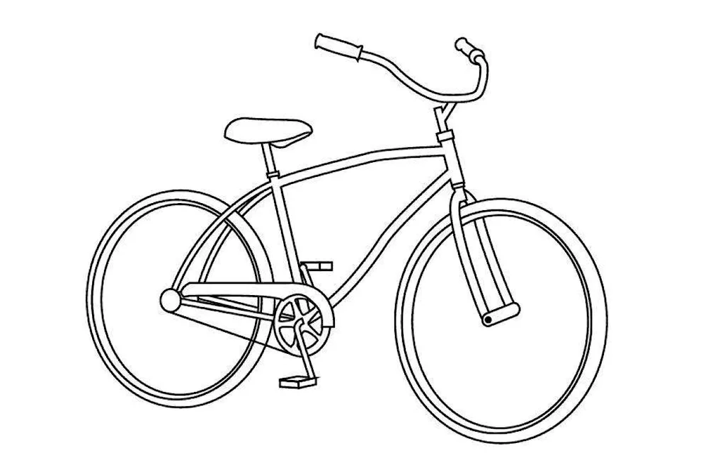 Bicycle colouring for kids