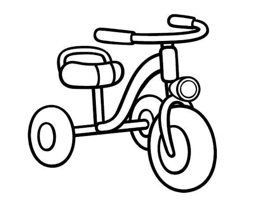 Bicycle colouring for kids