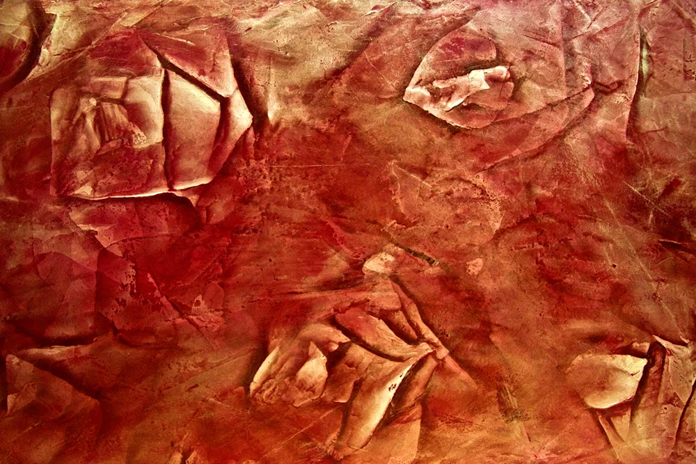 Venetian plaster red marble