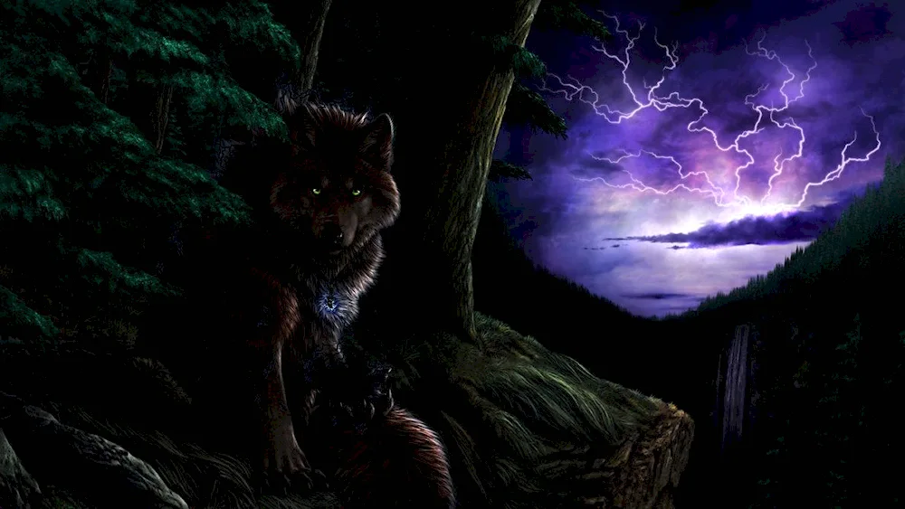 Fenrir the Fire Wolf demon