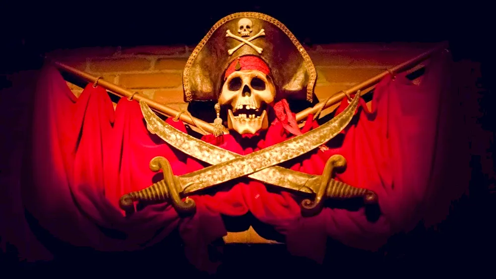 Jolly Roger flag of pirates