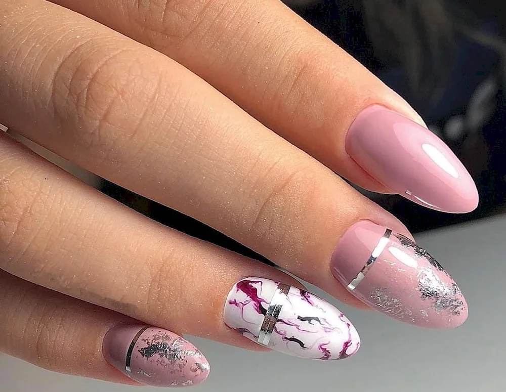 Marble on nails