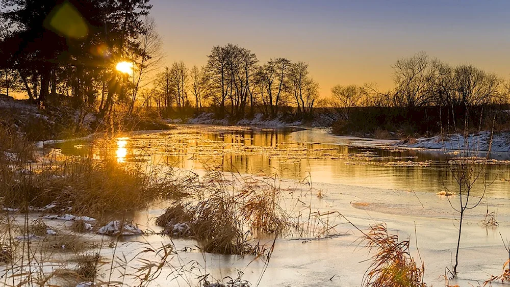 Evening in a village