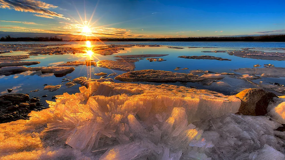 Spring sunset