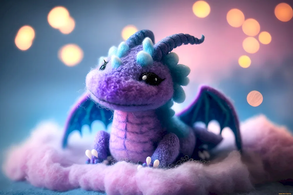 Knitted dragon